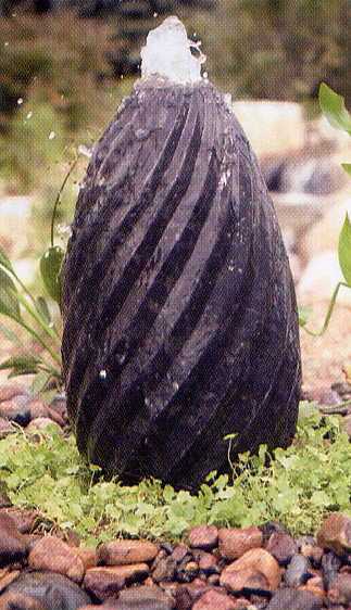 buy Aquascape - Carved Natural Stone Ridged Teardrop Fountain for Custom Water Features